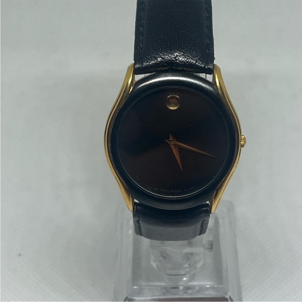 Movado Black Dial with Gold Trim Watch